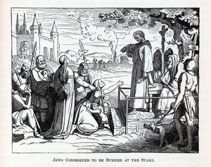 Judeus condenados a serem queimados em jogo, 1882 de Unbekannt