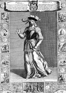 Joana d&39;Arc, a empregada doméstica de Orleans, patriota francês do século XV e mártir, século XVIII de Unbekannt