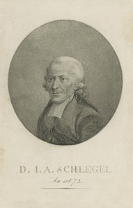 Johann Adolf Schlegel 1721-1793, c. 1800. de Unbekannt