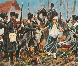 Johanna Stegen na luta em Lüneburg, 2 de abril de 1813, 1936. de Unbekannt