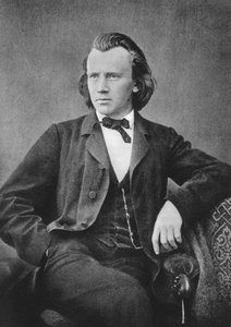 Johannes Brahms 1833-1897, compositor e pianista alemão, c1866 de Unbekannt