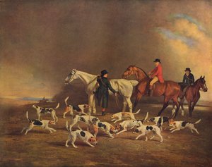 John Powlett e seus cães, do século XVIII ao XIX, 1929 de Unbekannt