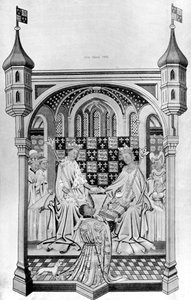 John Talbot, conde de Shrewsbury, apresentando um livro a Margaret of Anjou, c1445, 1910 de Unbekannt