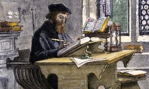 John Wycliffe no trabalho, século XIX de Unbekannt
