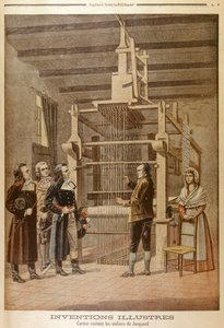 Joseph Marie Jacquard, mostrando seu tear a Lazare Carnot, Lyon, França, 1801 1901 de Unbekannt