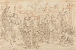 José e seu irmão no Egito [verso], século XVII. de Unbekannt