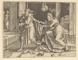 Cópia da esposa de Joseph e Potifar, século XVII. de Unbekannt