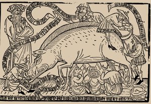 Judeus Judensau semeiam, ca 1470. de Unbekannt