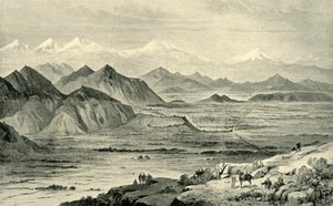 Cabul, olhando para o norte do monte acima do acampamento britânico em Beni Hissar, 8 de outubro de 1879, 1901. de Unbekannt