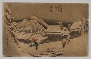 Kambara: Evening Snow, 1797-1858. de Unbekannt