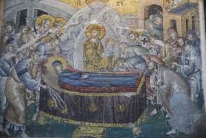 Kariye Camii (Igreja St Sauveur In Chora) fresco : Dormition (morte de Maria), Istambul, Turquie de Unbekannt