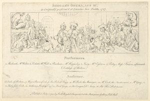 Chave com Lista de Artistas e Audiência para: The Beggars Opera, 1 de julho de 1790., 1 de julho de 1790. de Unbekannt