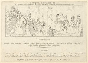 Chave com lista de artistas para: O imperador indiano, ou, a conquista do México..., 1 de fevereiro de 1791. de Unbekannt