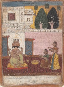 Khambavati Ragini ... de uma guirlanda dispersa de modos musicais da série Ragamala, 1700-1725. de Unbekannt