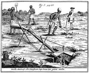 Khoikhois pegando toupeiras, África do Sul, século XVIII 1931 de Unbekannt