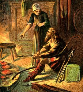 Rei Alfred e os bolos, c1850 de Unbekannt