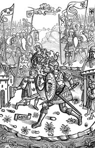 Rei Arthur lutando contra um gigante, 1514 de Unbekannt
