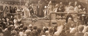 Rei Carlos IV, prestando juramento de coroação em Budapeste, em 30 de dezembro de 1916, 1916. de Unbekannt