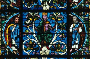 Rei Davi, vitral, Catedral de Chartres, França, 1145-1155 de Unbekannt