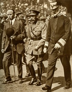 O rei George V participa de uma partida de beisebol em Stamford Bridge, Londres, 1935. de Unbekannt