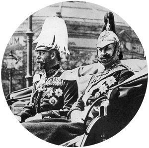 Rei George V da Grã-Bretanha e o Kaiser alemão, Berlim, 1913 de Unbekannt