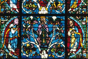 Rei Salomão, vitral, Catedral de Chartres, França, 1145-1155 de Unbekannt