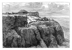 Casa do rei Theodores em Magdala, Etiópia, c1868 final do século XIX de Unbekannt