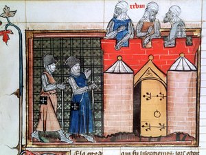 Cavaleiros Templários antes de Jerusalém, c1099, século XIV de Unbekannt