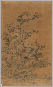 Painel de Ko Ssu: Rochas e crisântemos, de 1700 a 1800. de Unbekannt