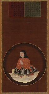 Kobo Daishi quando criança sentado em um lótus, período Muromachi, séculos XV-XVI. de Unbekannt