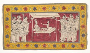 Krishna com um asceta, ca.1850. de Unbekannt