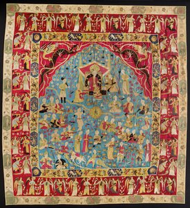 Estofado - assim chamado Tapeçaria persa (tapeçaria de parede com apliques Safavid) de Unbekannt