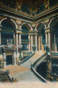 LOpéra Garnier - a escadaria, Paris, c1920 de Unbekannt