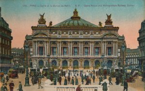 LOpéra e estação de metrô, Paris, c1920 de Unbekannt