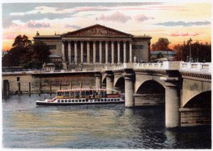 A Câmara dos Deputados e a Ponte do Concorde, Paris, c1900 de Unbekannt