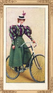 Senhora Ciclista com saia dividida, 1939 de Unbekannt