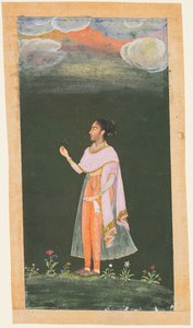 Senhora segurando uma flor, c. 1670s-80s. de Unbekannt