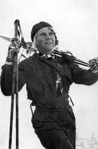 Laila Schou-Nilsen, esquiadora norueguesa, Jogos Olímpicos de Inverno, Garmisch-Partenkirchen, Alemanha, 1936 de Unbekannt