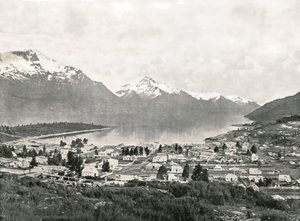 Lago Wakatipu e as montanhas, Queenstown, Nova Zelândia, 1895. de Unbekannt