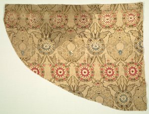 Lampas com padrão floral ogival duplo em terreno quadriculado, 1550-1575. de Unbekannt