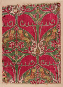Lampas com leões galopantes, palmeiras e escudos, 1400s. de Unbekannt