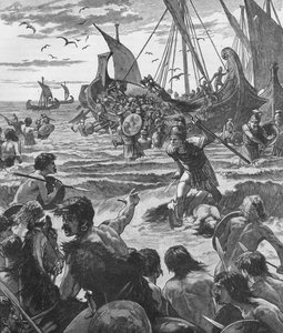 Desembarque dos romanos na costa de Kent, 43 1905 de Unbekannt