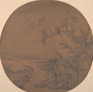 Paisagem com pássaros. de Unbekannt