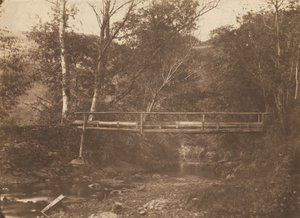 Paisagem com árvores e ponte, c. 1850. de Unbekannt