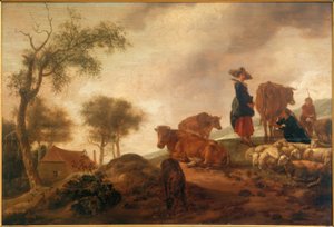 Paisagem com pastores de Unbekannt