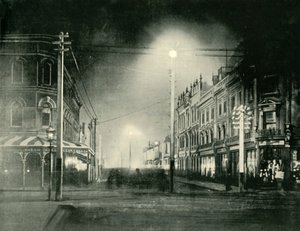 Launceston em noite Rua Brisbane, 1901. de Unbekannt