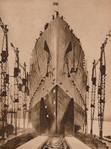 Lançamento do transatlântico Cunard `Queen Mary`, 1934 1935. de Unbekannt