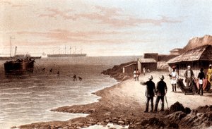 Colocação do cabo telegráfico através do Oceano Índico entre Bombaim e Aden, 1870 de Unbekannt