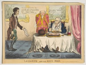 Lázaro e o homem rico, 1830. de Unbekannt
