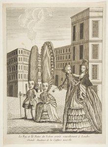 Roy e a rainha dos Nabots chegaram recentemente a Londres. Grandes amantes do século XVIII. de Unbekannt